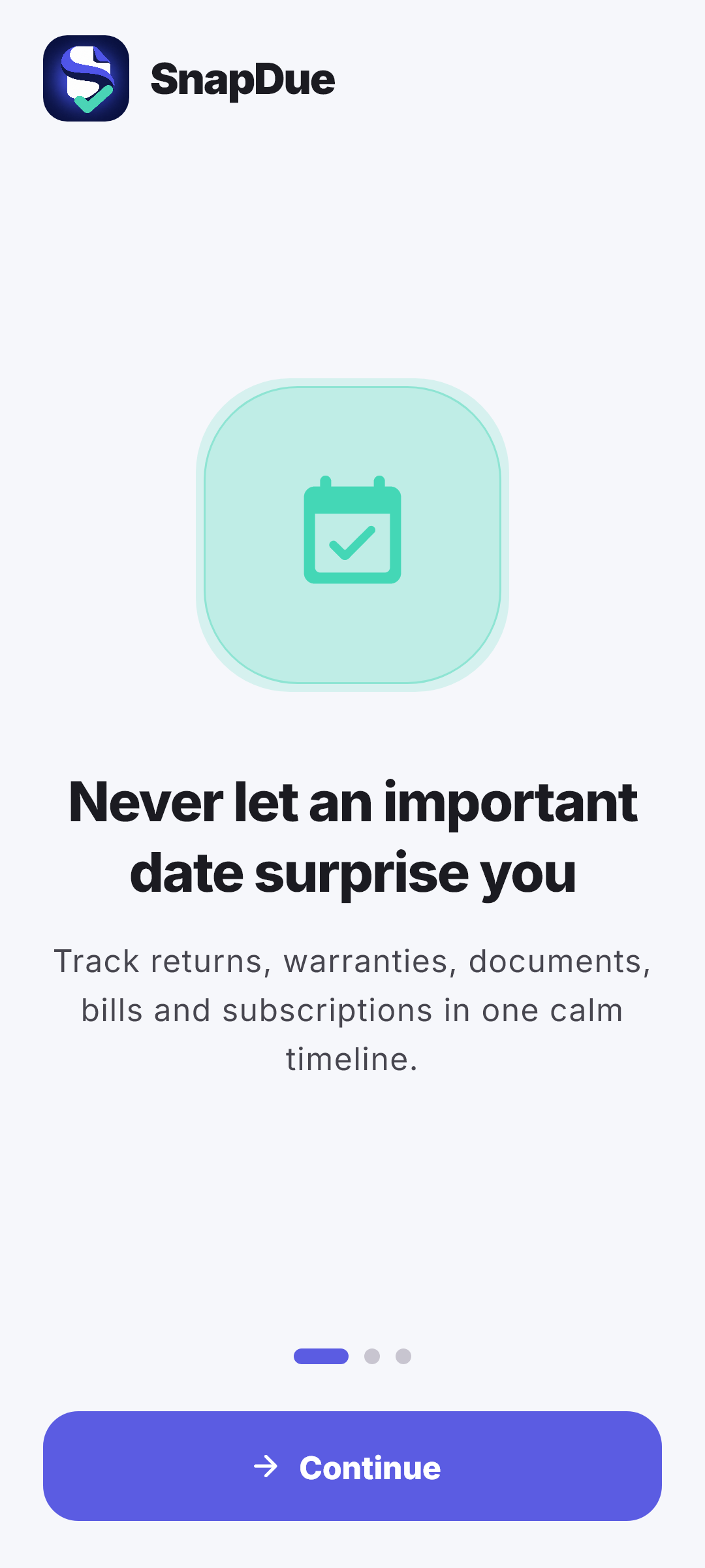 SnapDue onboarding screen